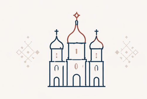 Ilustracja symbolizująca język ukraiński